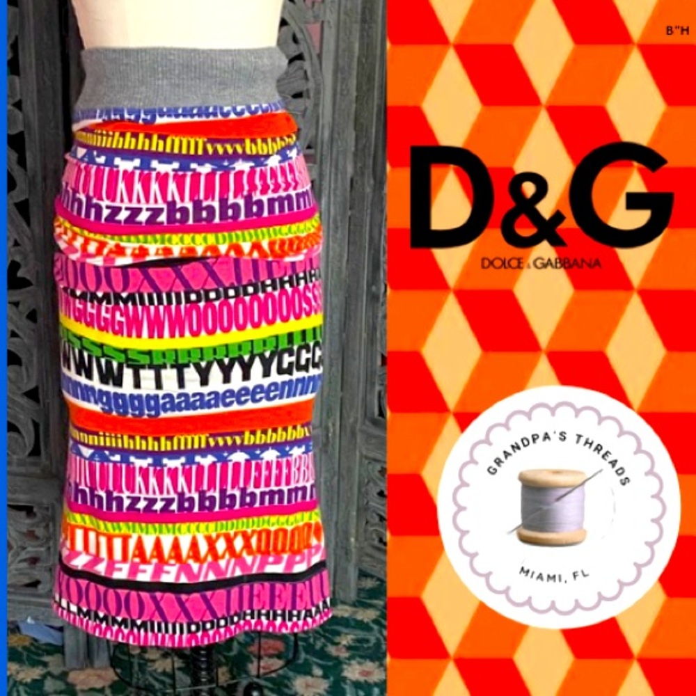 Dolce + Gabbana NWT Colorful Patterned Skirt